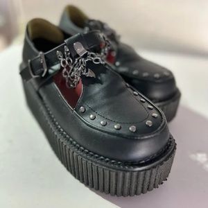 Creeper Women's Platform Loafers Black